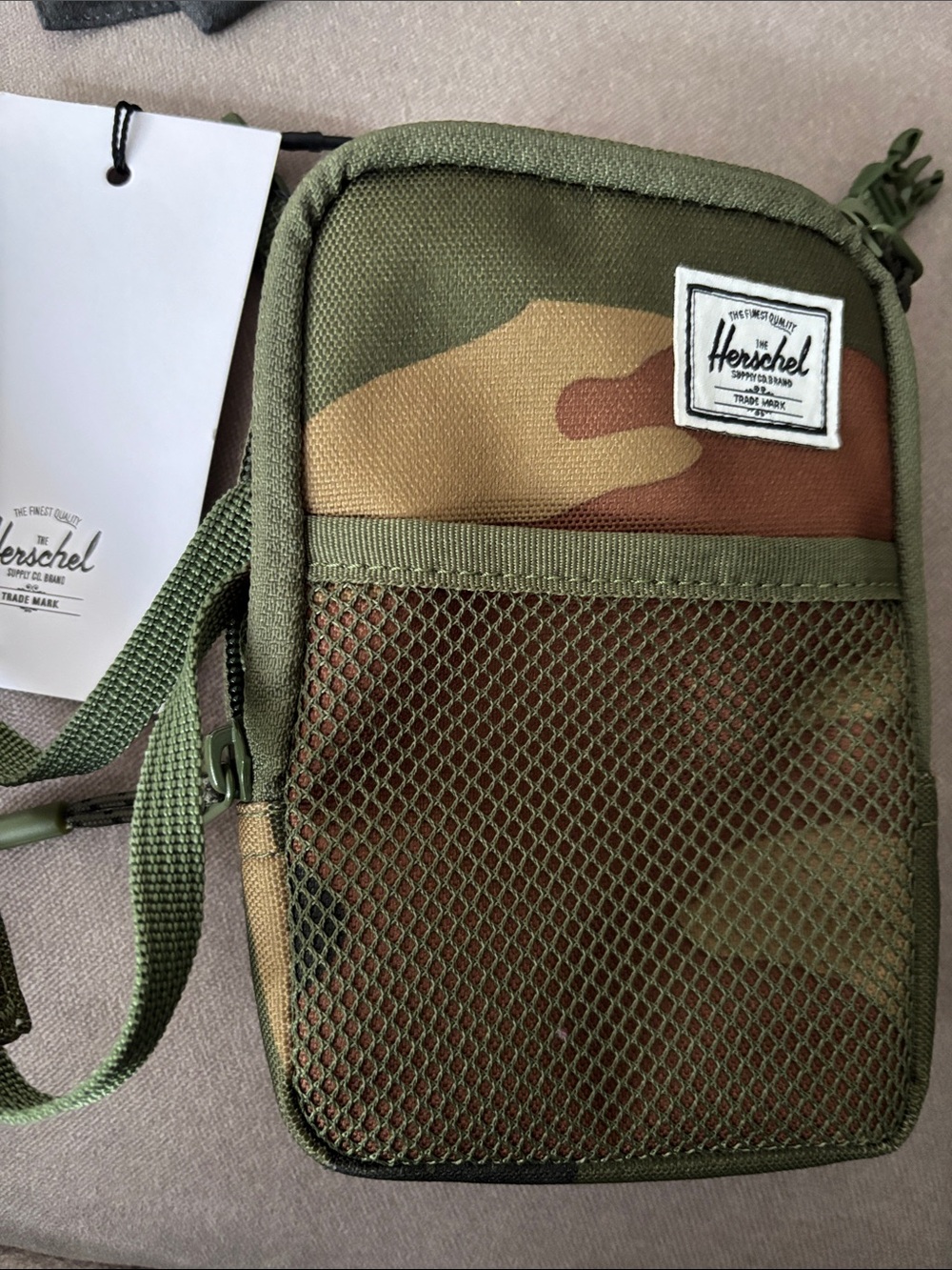 Herschel Supply Company Olive Camo Mesh Front Belt Bag